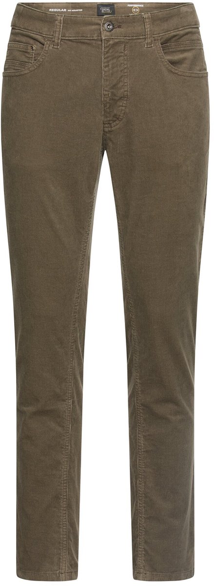camel active fleXXXactive© broek Regular Fit - Maat menswear-34/32 - Olijfgroen