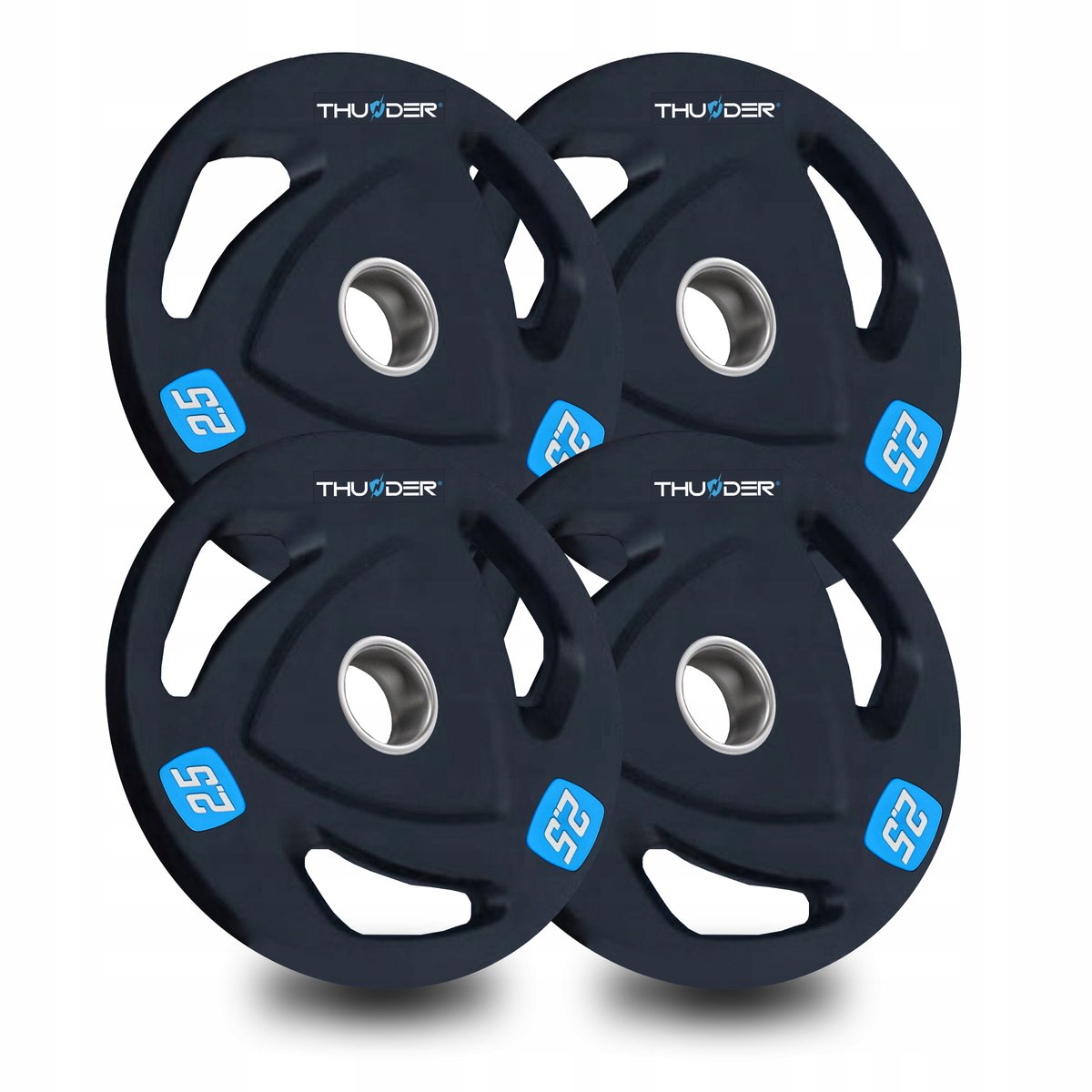 Olympische borgringen 4x2,5kg - 10kg set Gietijzer