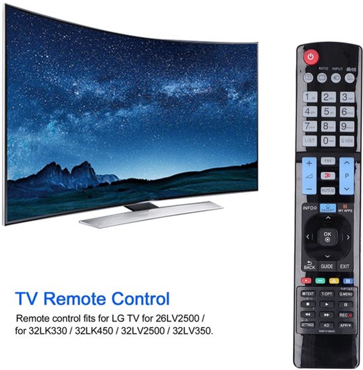 Dailygoody - Universele Afstandsbediening - Vervanging voor LG TV - Groot