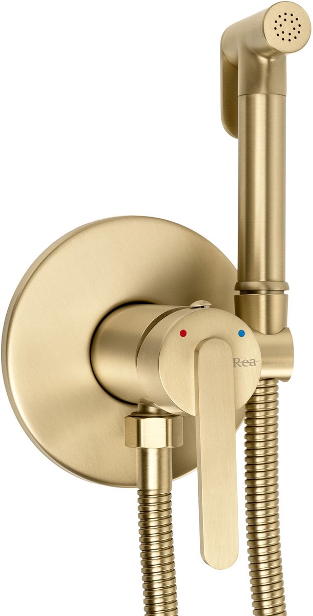 Rea - Mitigeur De Bidet Ontario Brush Gold - 5,5 x 2 x 12 cm