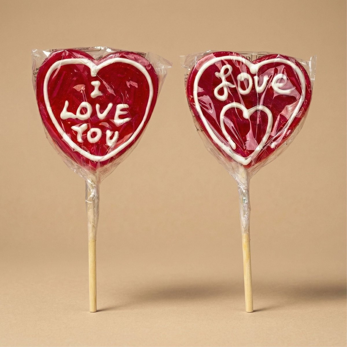 Love Pop - Hartvormige Lolly met Tekst - Aardbei