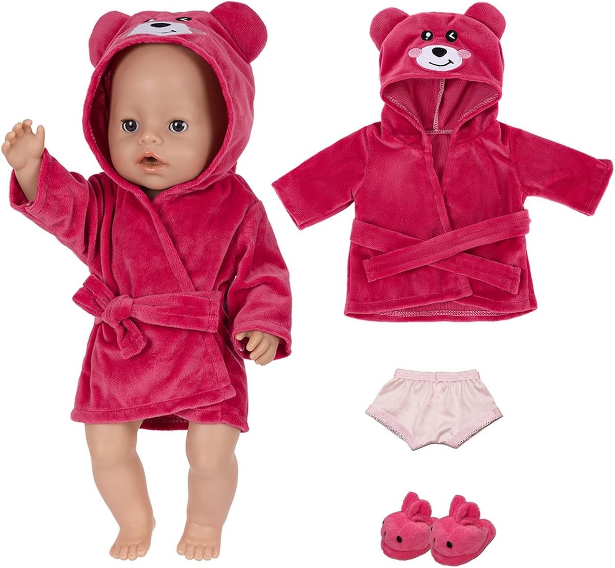 Schattige babykleding voor poppen van 35-45 cm, inclusief pyjama's en ondergoed, perfect als verjaardagscadeau voor meisjes