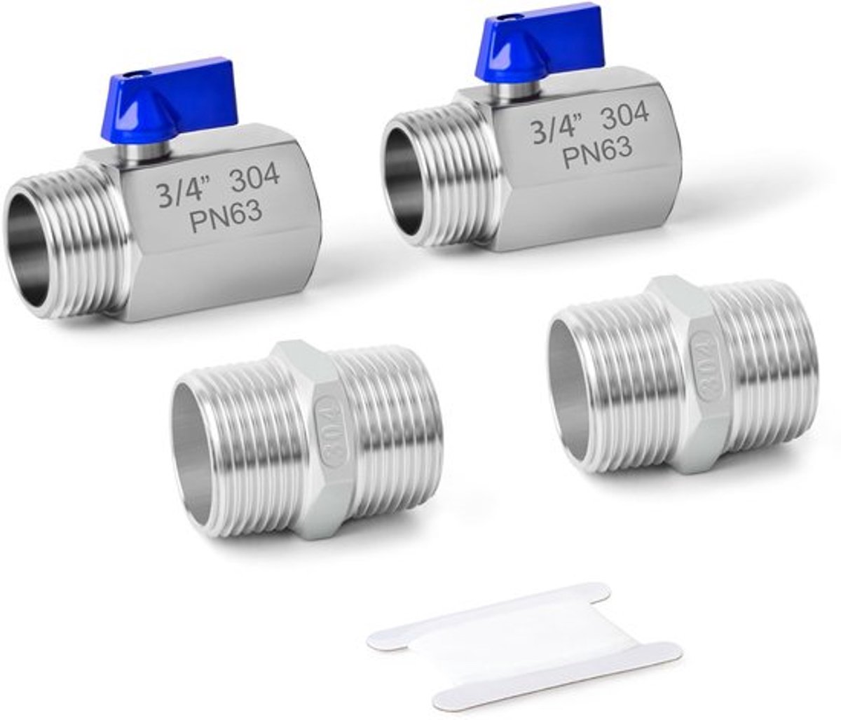 Allecto - Kogelkraan - Roestvrij staal - Duurzaam en krachtig - 3/4 inch - 2 stuks