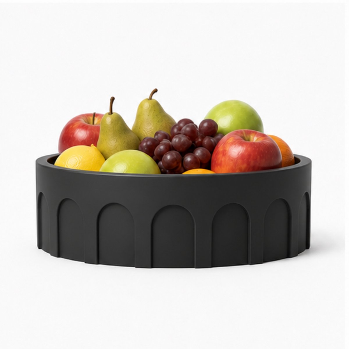 Fiastra Romano fruitschaal - Zwart