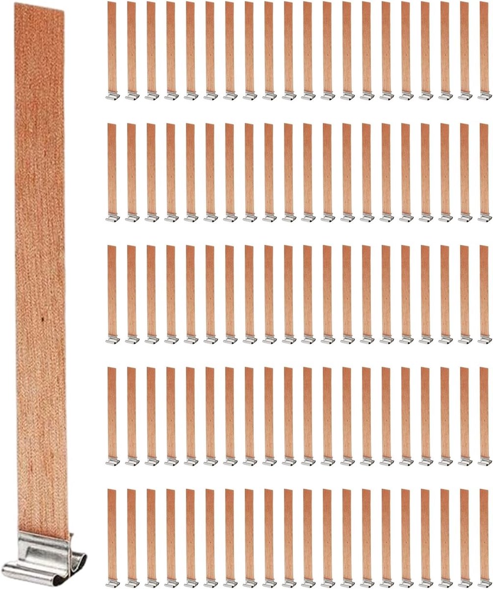 100 Sets Aromatherapie Hout Wax Kernen en Bases voor Zelfgemaakte Kaarsen, Rookloos en Veilig Gebruik, Ideaal voor Ontspanning en Sfeer