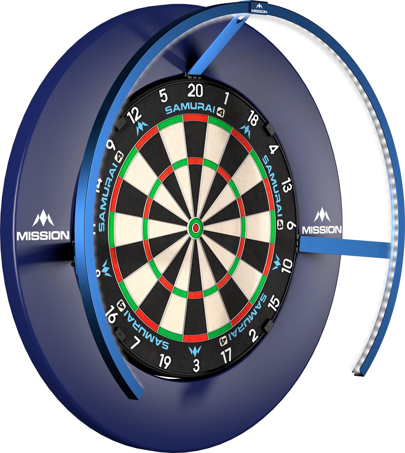 TOR270 Dartbord LED-verlichtingssysteem met gemakkelijke toegangsruimte voor onbeperkt spelen, zandgestraald zwart