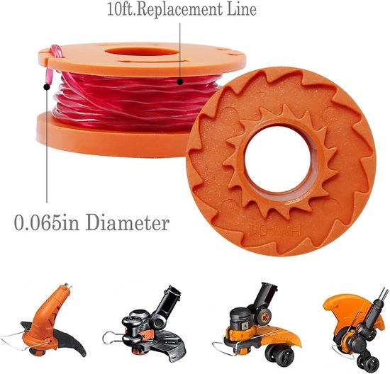 Trimmerdraad 3m/10ft 0.06inch Autofeed Vervangende Spoel voor Weed Eater, 6 Coils en 2 Caps, Geschikt voor Tuinonderhoud en Grasmaaien — afbeelding 3