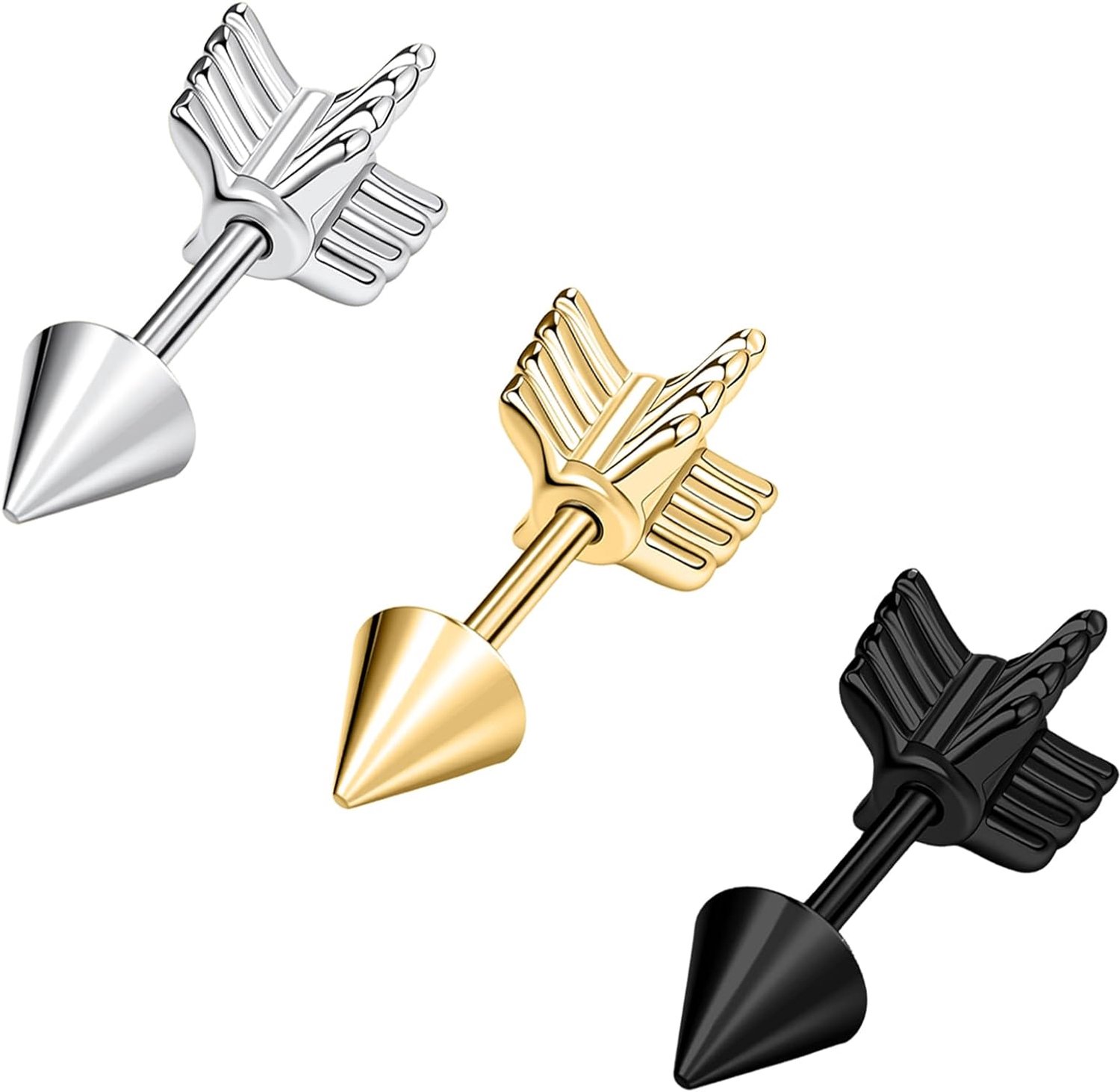 Halteroorbellen 6 mm - roestvrij staal - hypoallergeen - voor kraakbeenpiercings, 3 stuks - ServiceTopper