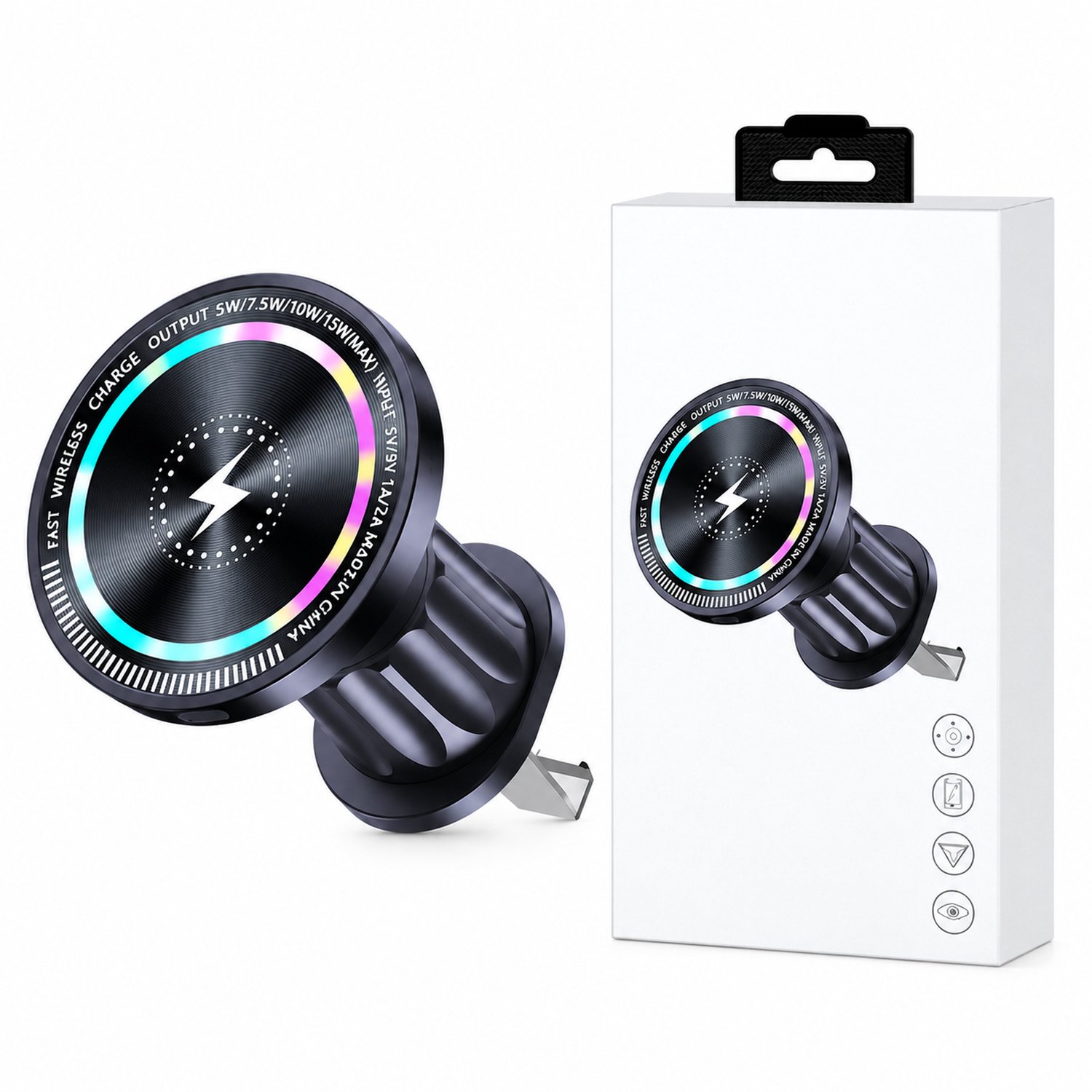 Telefoonhouders auto – magnetische telefoonhouder met draadloos opladen voor ventilatierooster