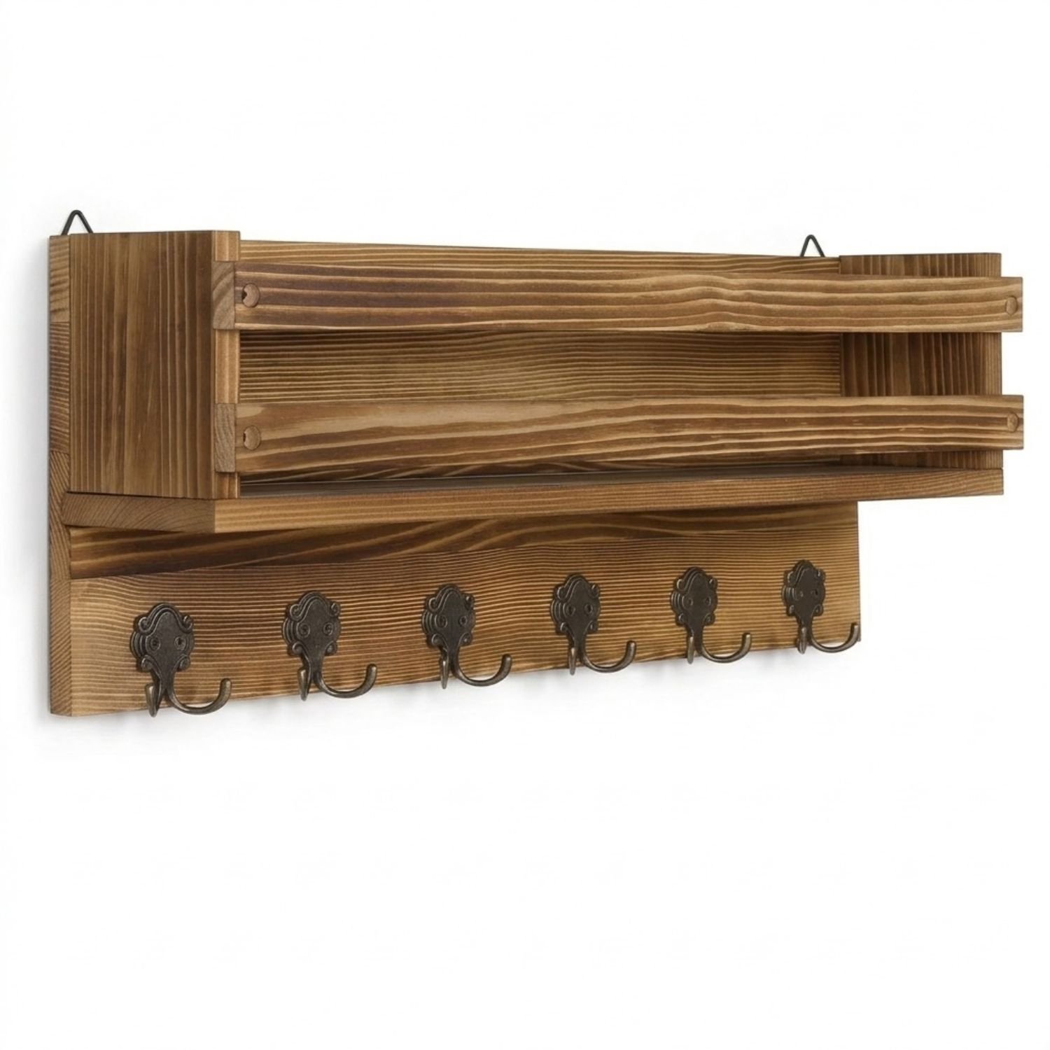 ApexArte® Wandkapstok met Hoedenplank - Kapstok - Wandplank - Kapstokhaken