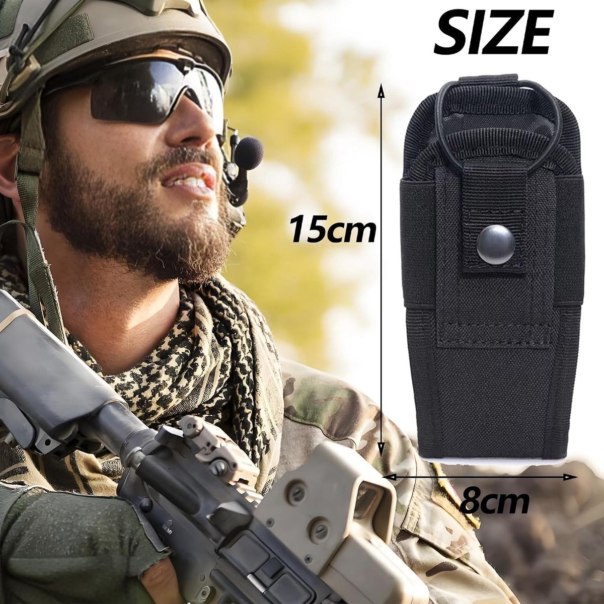 Verstelbare Walkie Talkie Houder - Multifunctionele Radio Pouch Case voor GPS, Tweeweg Radio en Outdoor Activiteiten zoals Hiken en Klimmen