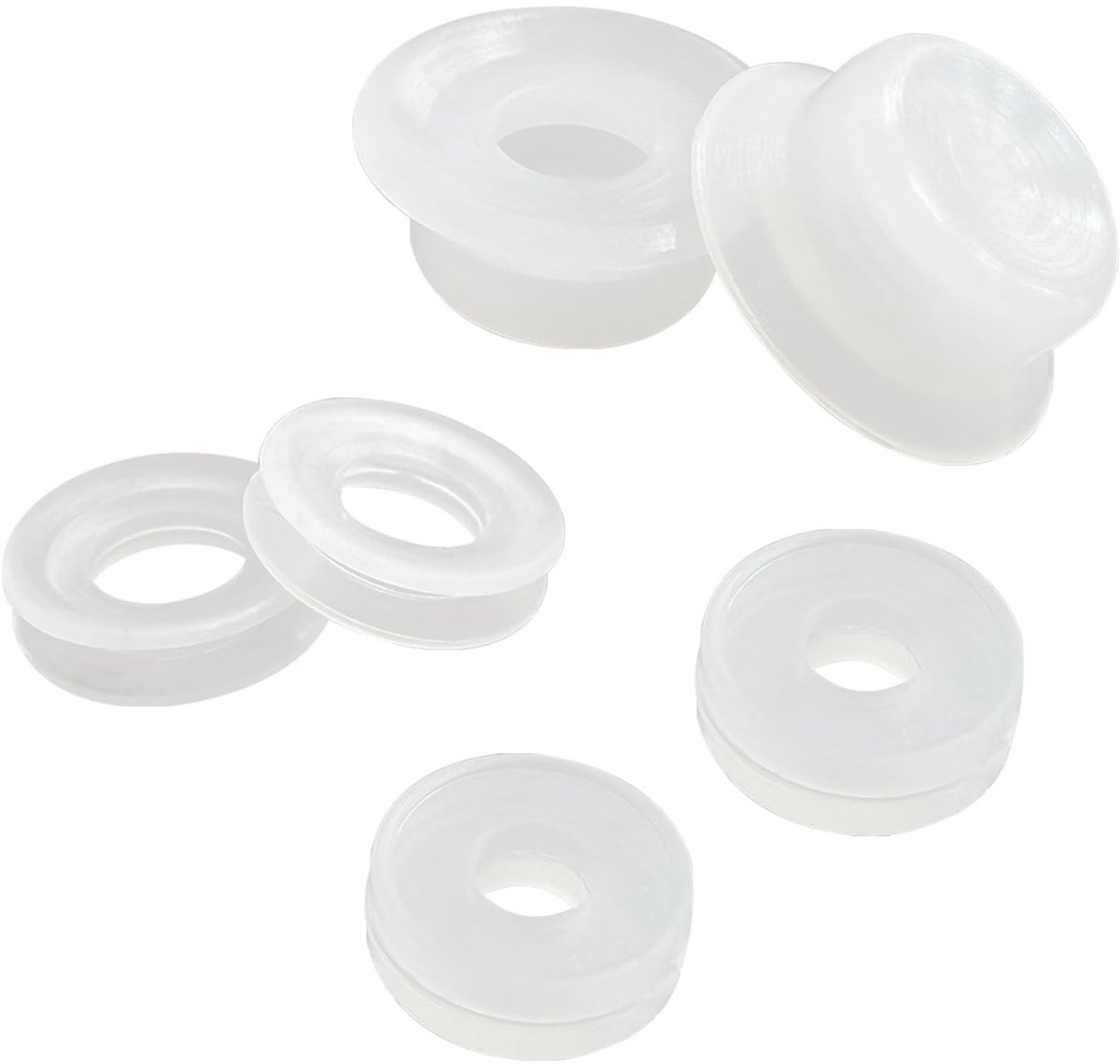 6 Stuks Universele Siliconen Sealing Ringen voor Snelkookpan met Vlotterventiel, Transparant en Duurzaam