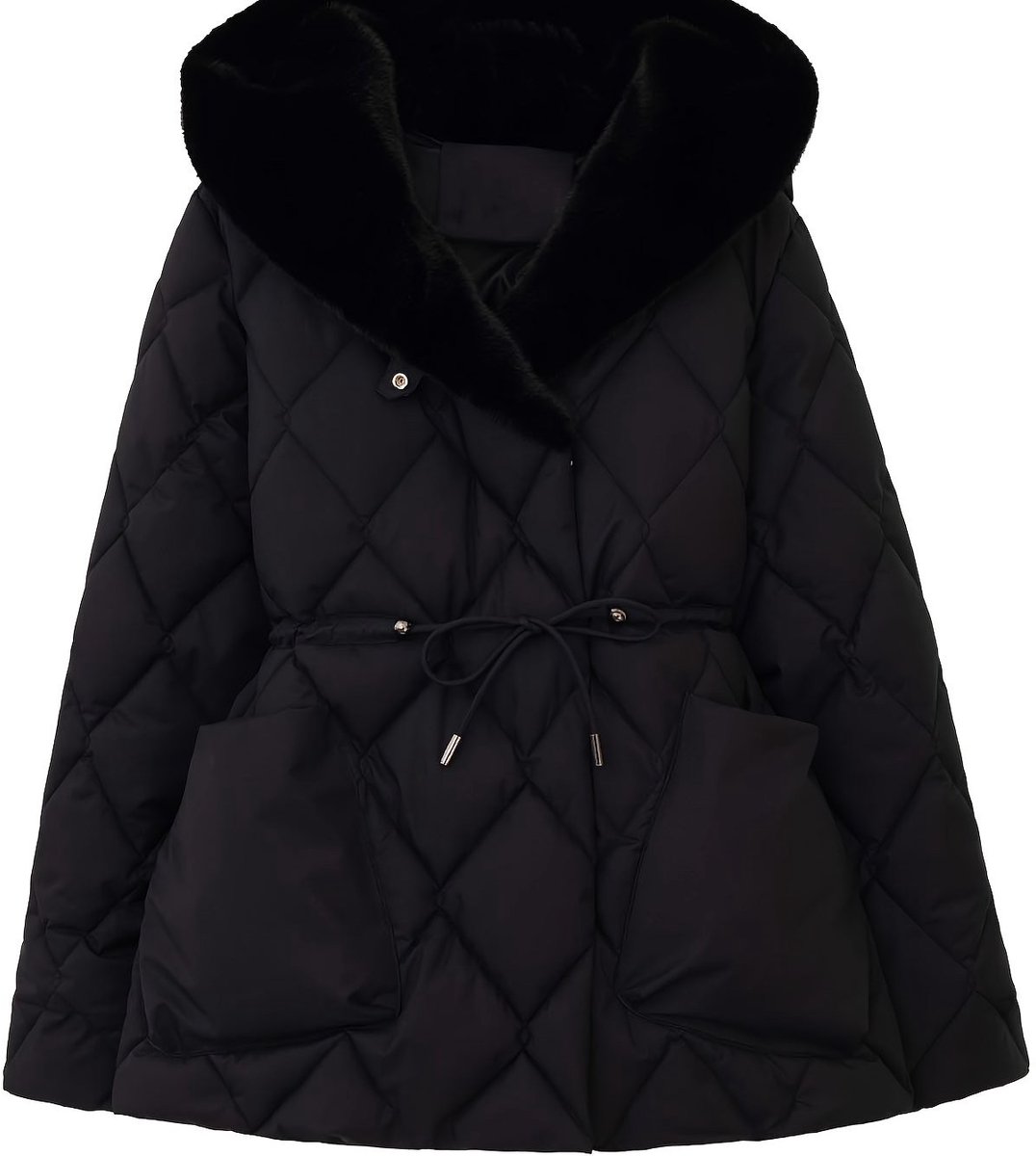 Currero Winterjas Parka Dames Lange Jas Dames Wintermantel Overjas Gewatteerd Waterdicht Winter Stijlvol Mantel Vrouwen Volwassen XL Zwart