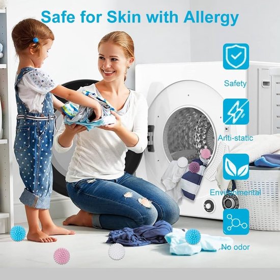 12 Herbruikbare Droogballen voor de Wasdroger - Perfect voor Wassen van Kleding, Donsjassen en Beddengoed — afbeelding 5