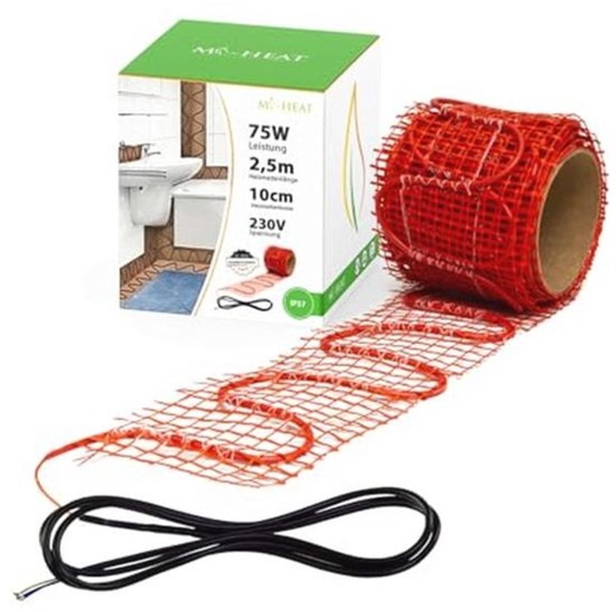 Schimmelstop Verwarmingsmat voor Muren en Plafonds - 10 x 250 cm, 75 Watt, Effectieve Oplossing tegen Schimmelvorming