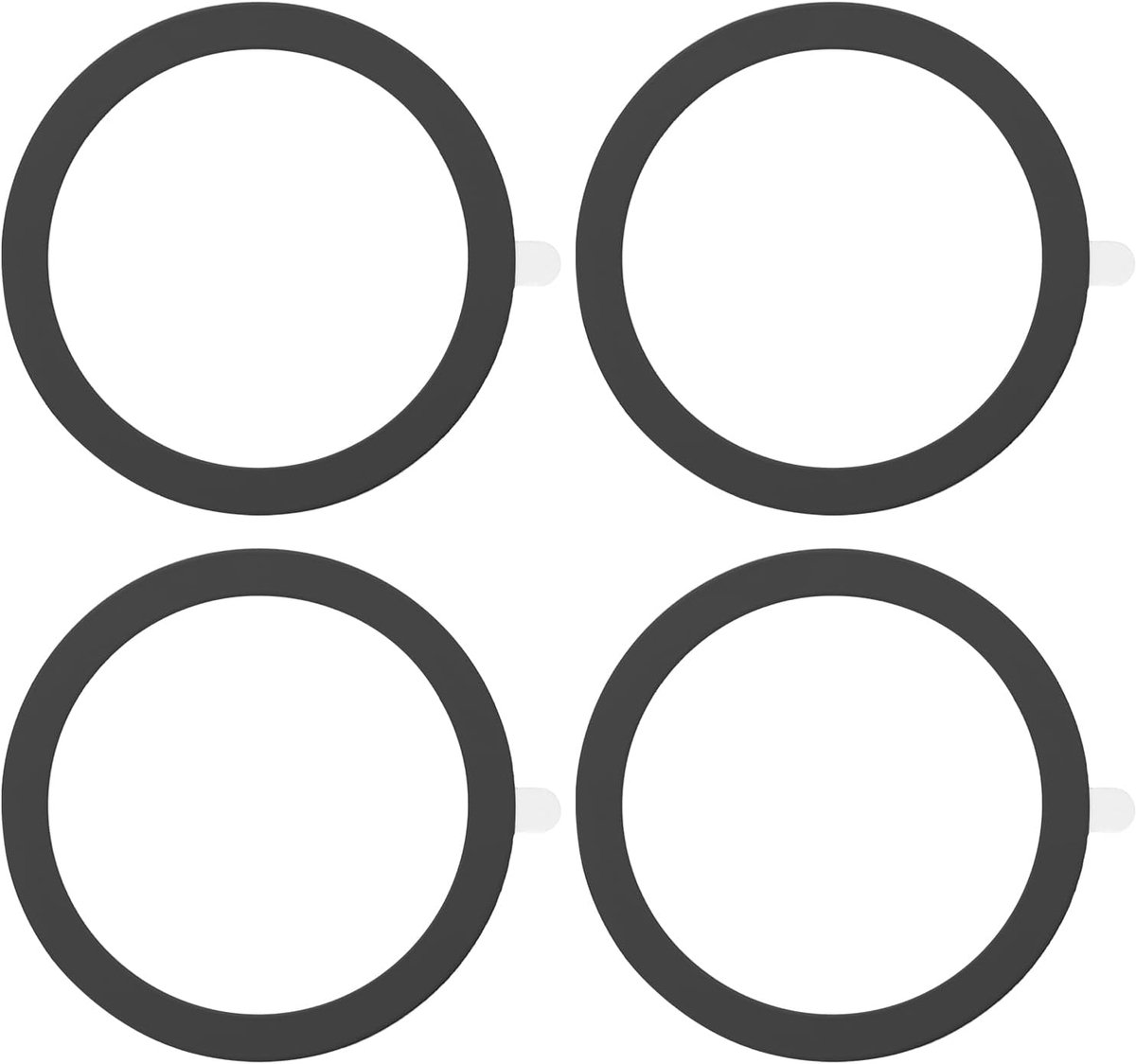 Universele metalen ringsticker, draadloze magnetische oplader, magneetringsticker, 55 x 0,4 mm (ODxd), voor mobiele telefoon voor alle mobiele telefoons, 4 stuks, zwart