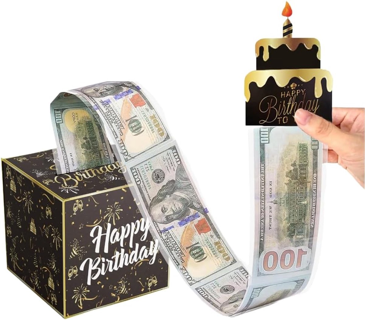 Geldcadeau voor verjaardag, doe-het-zelf verjaardag, rolling geld, verrassingsdoos, verjaardagscadeaus voor ouders, geliefden, kinderen, vrienden