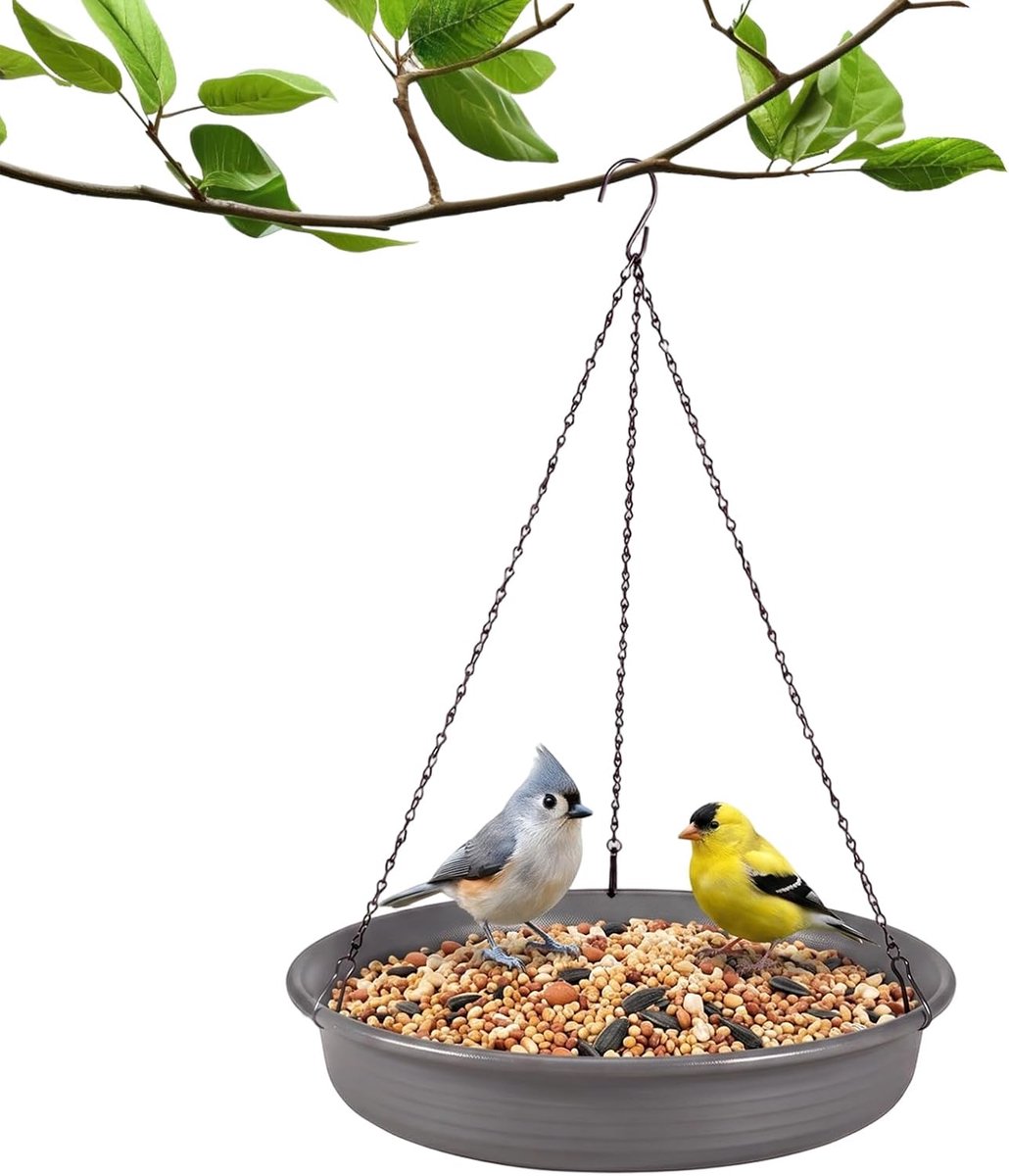 Vogelvoederdispenser om op te hangen, 1 stuk vogelbad hangend