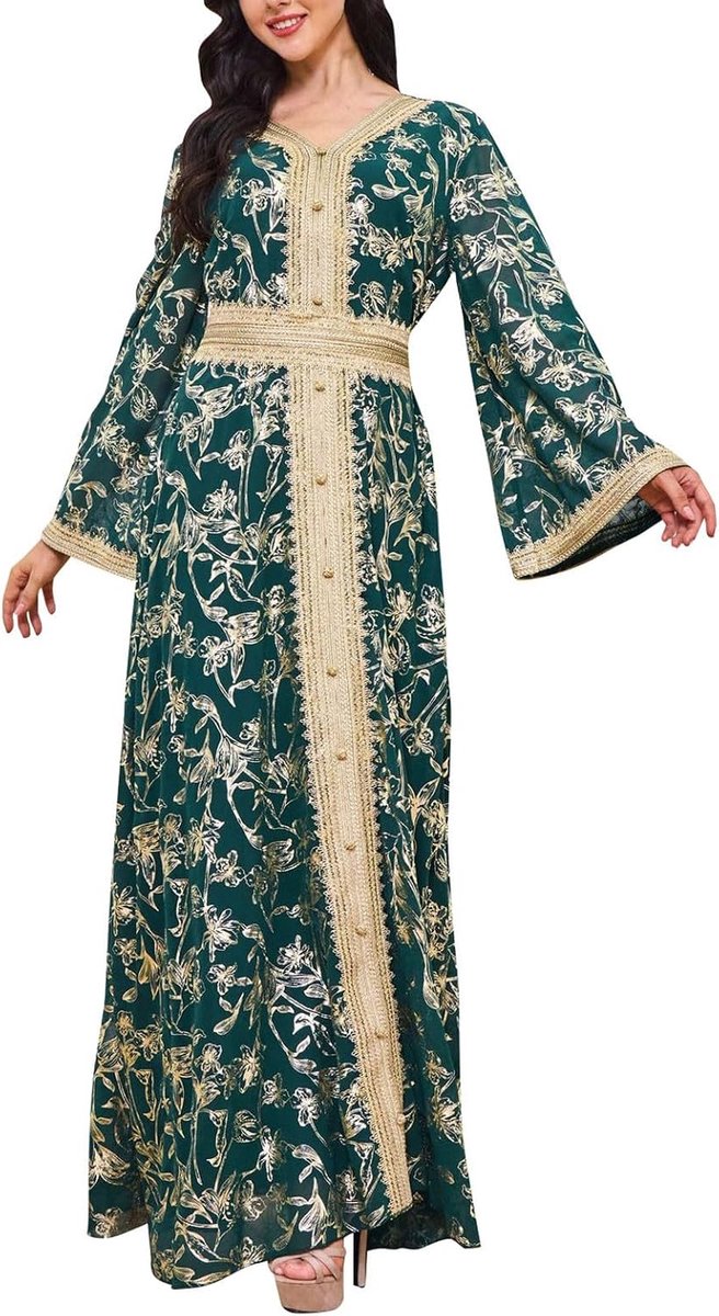 Abaya A21 Abaya moslim kleding jurk islamitische kaftan maxi-jurk Dubai islamitische jurk Ramadan feestelijk mode