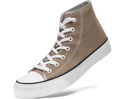 Sharllen High Top Trainers Vrouwen Canvas Sneakers Dames Lace Up Canvas Schoenen voor mannen Vrouwen Plimsolls Pompen Casual Tennis Schoenen