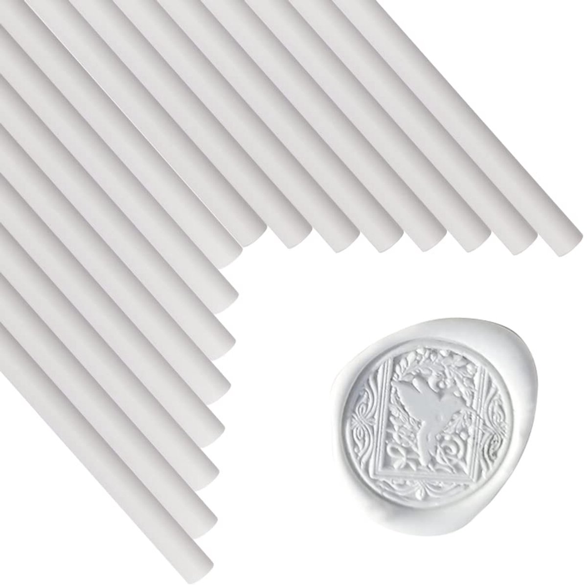 16 stuks lijmpistool afdichtingswax sticks voor Wax Seal Stempel, Wax Seal Stick voor 0,44 inch lijmpistool, voor bruiloft uitnodigingen, enveloppen (Ivory White)