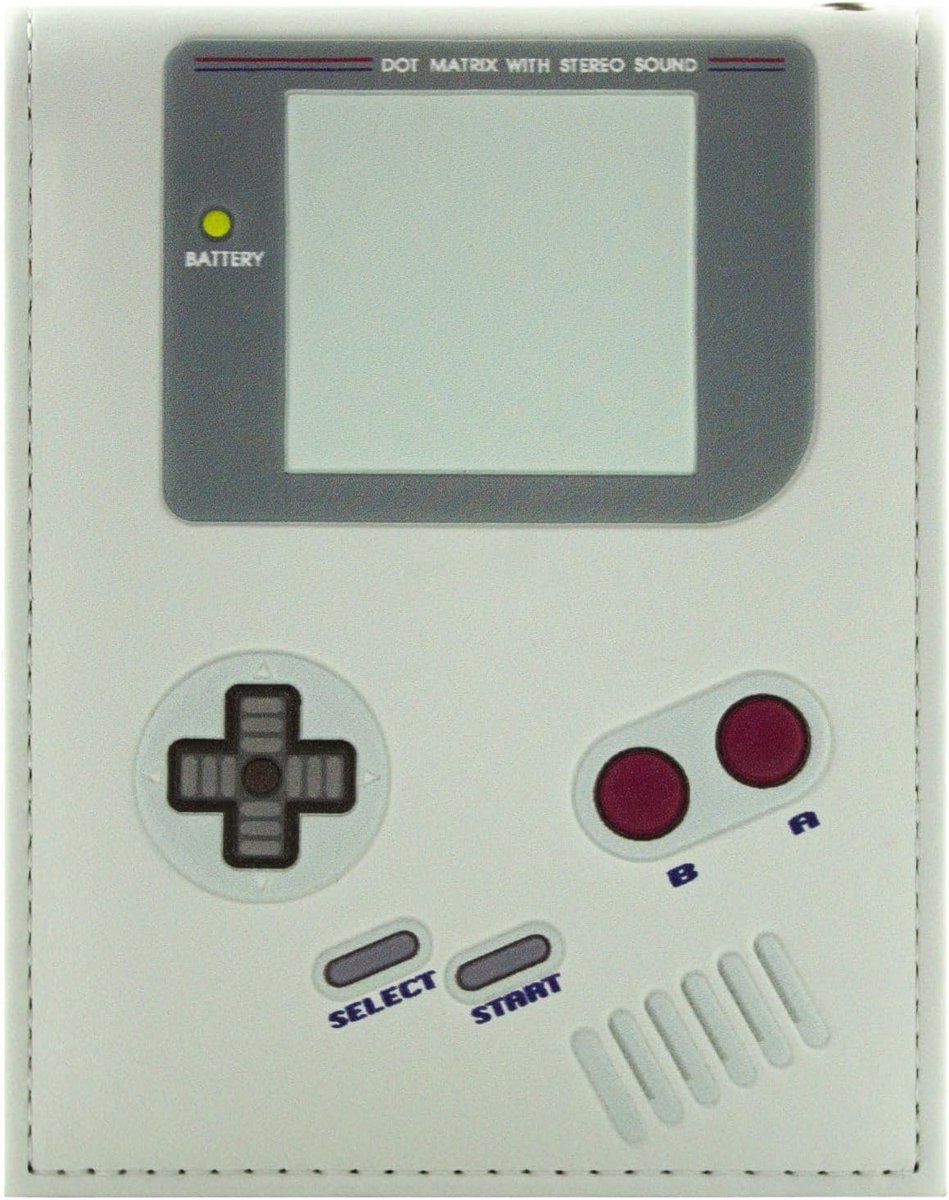 Klassieke Boy Originele Retro-Gaming-Stijl Portemonnee/Beurs Bifold ID- & Kaartenhouder, Grijs