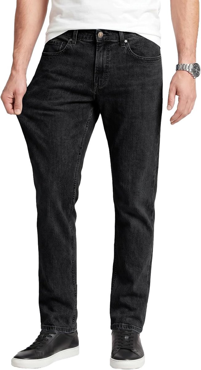 Jeans heren stretch katoen jeansbroek effen slim fit denim broek mannen casual vrije tijd zakelijke broek