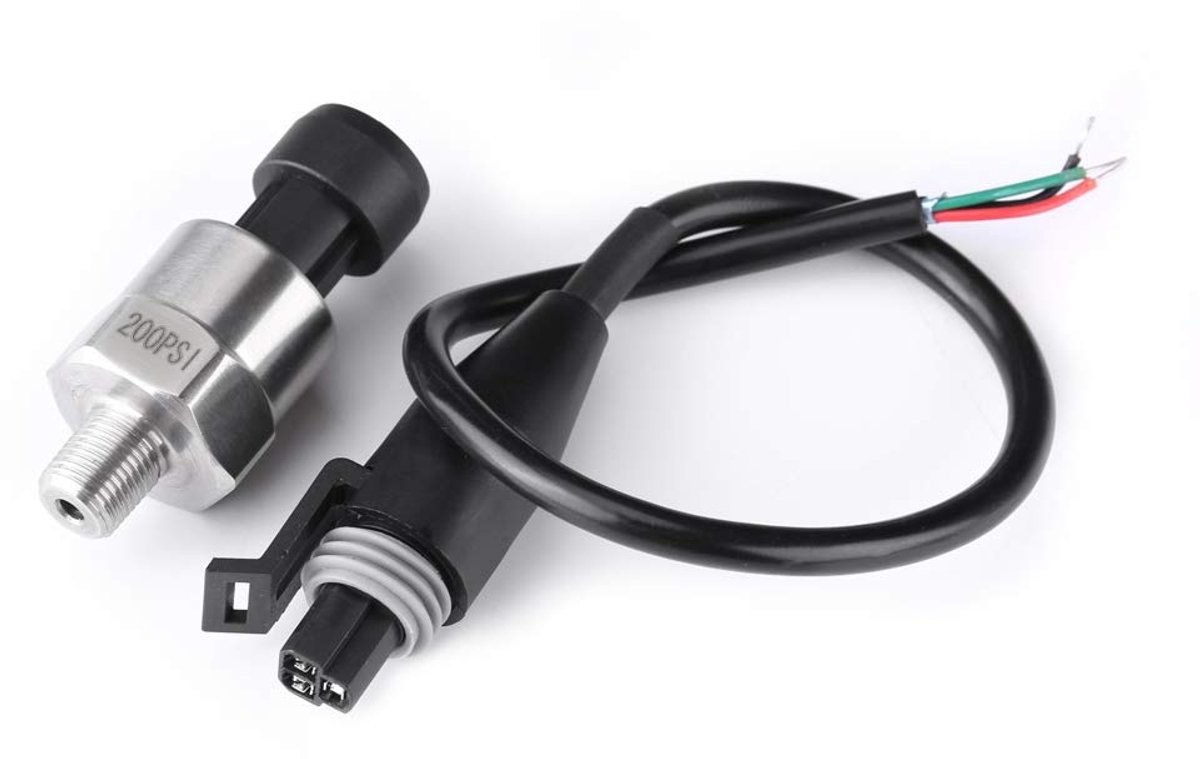 Druktransducer Zendersensor voor Stookolie Lucht Water, 1/8NPT Draad Roestvrijstalen Druktransducer(200PSI)