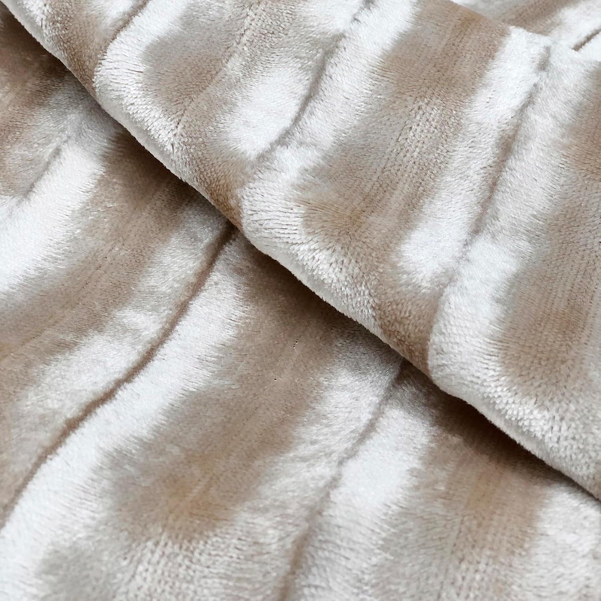 Always4u 100% verduisterend fluwelen gordijn, lange strepen, dubbele thermische isolatie met oogjes, voor woonkamer, slaapkamer, keuken, elegant, champagne, 140 x 260 cm, set van 2