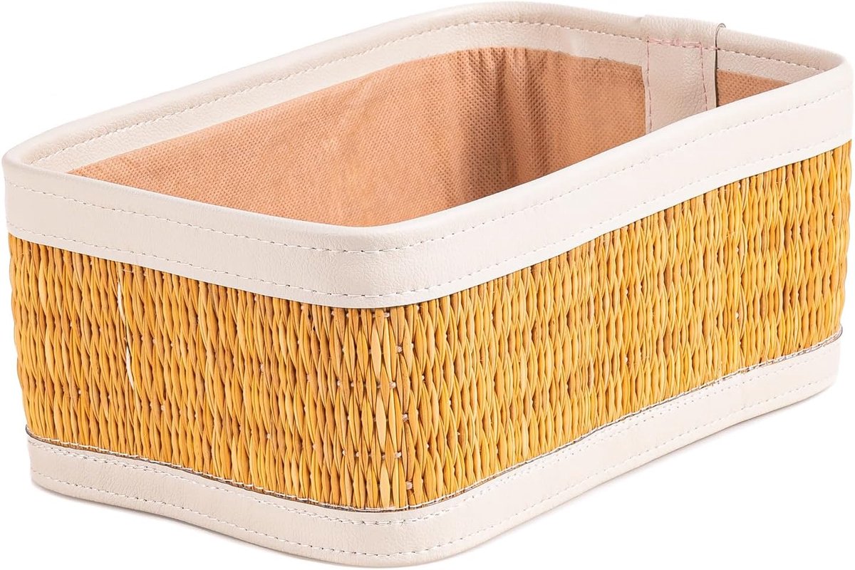 Manden Rechthoekig - L formaat 30x22x13CM - Mand voor Keukengebruik, Badkamer Opslag en Verhuizing - Perfecte Opbergunit en Fruitmand