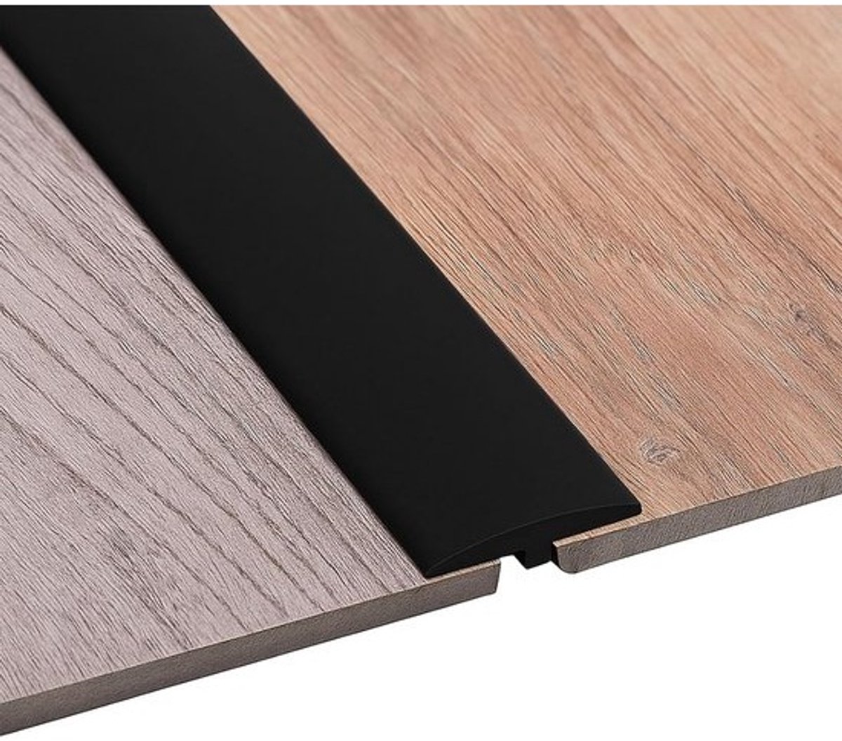 Overgangsprofiel T-vorm - Zelfklevend Flexibel PVC - Waterbestendig & Op Maat te Snijden - Voor alle Vloertypes - Zwart 5 x 300 cm