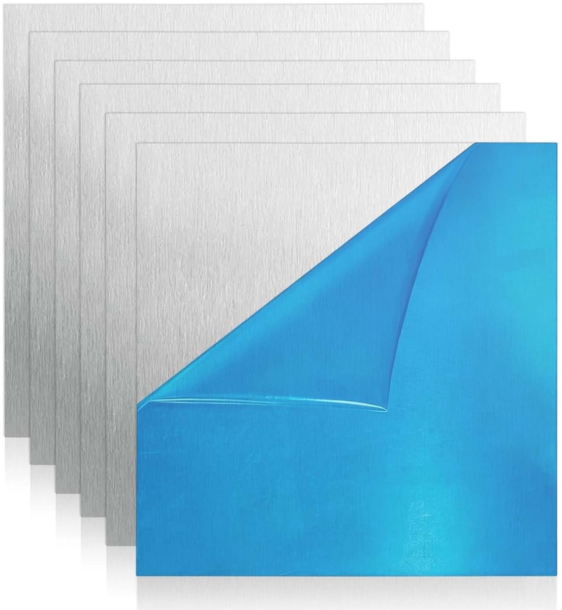 Stalen plaat, 0,5 mm, 15 x 15 cm, vierkante metalen