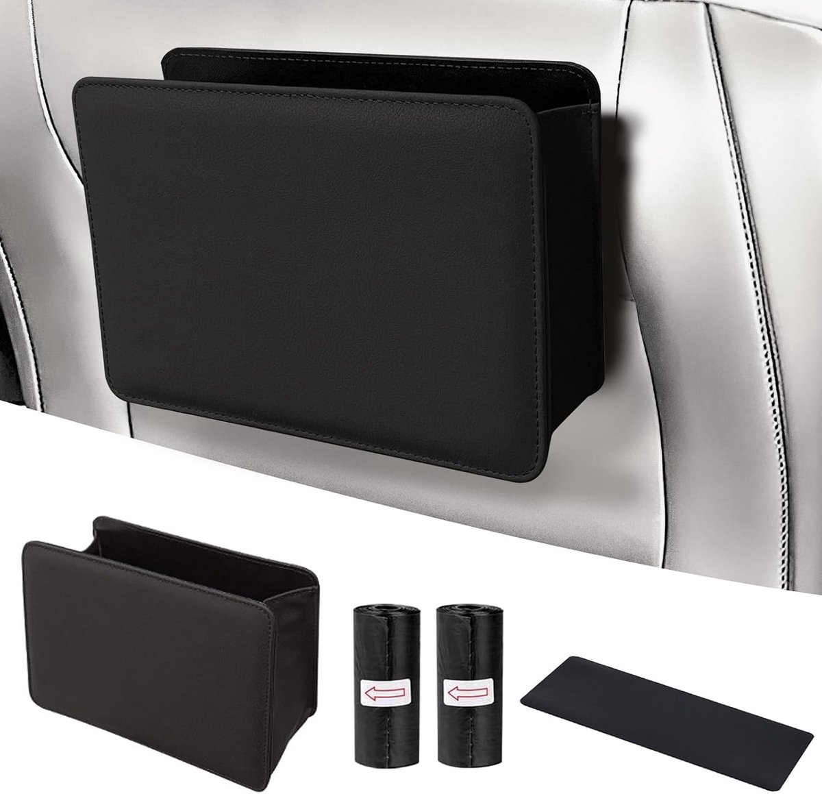 Klein, Opvouwbaar Accessoire Interieur Vrouwen, Organizer Gadget Opbergbox, Multifunctionele Mini Vuilnisemmer Auto Accessoires, Leer Vrachtwagen Accessoire Met 100