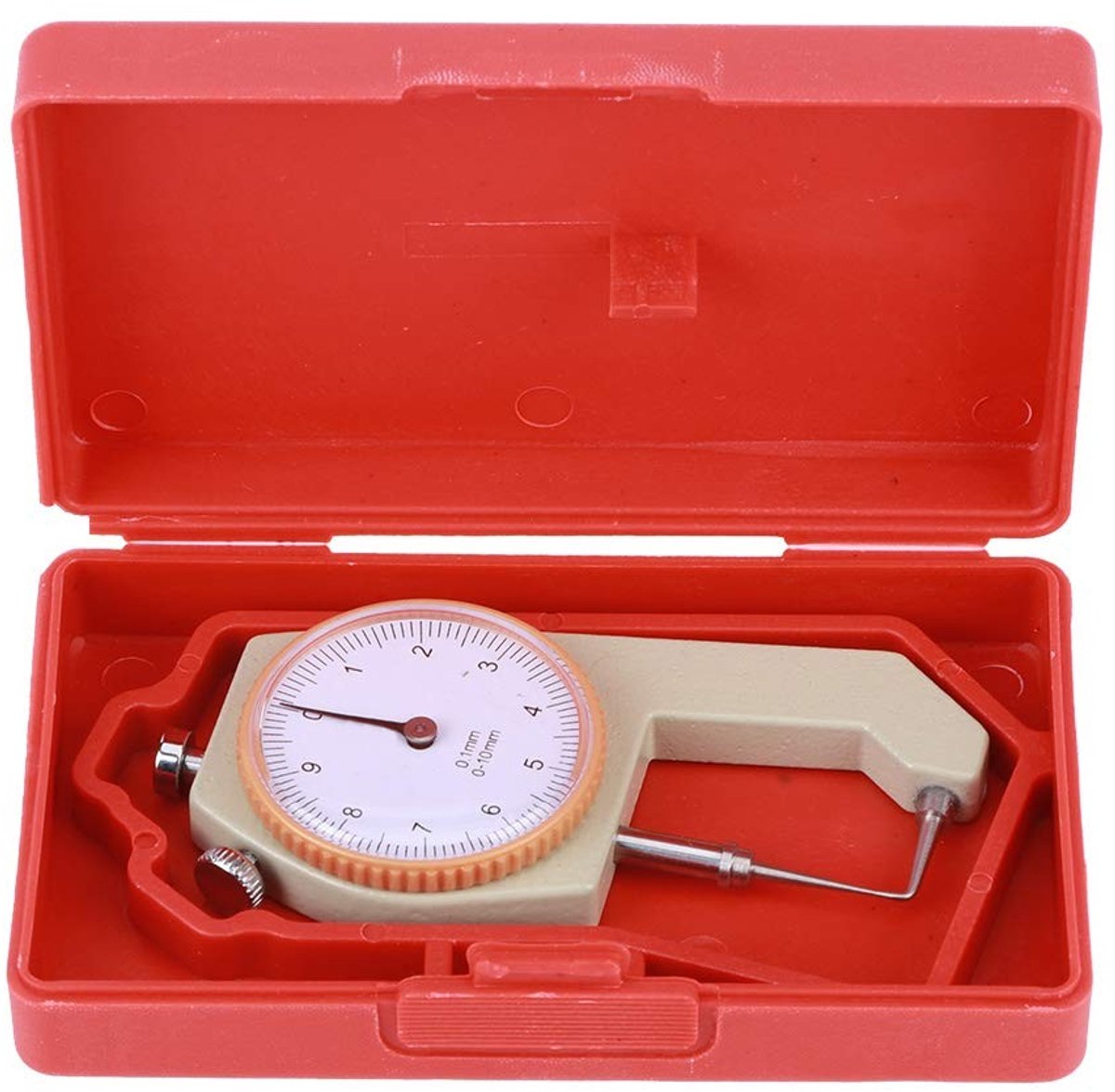 Draagbare Dikte Meter 0-10mm met Conische Kop en Platte Kop voor Leer en Papier, Hoge Precisie en Betrouwbaarheid