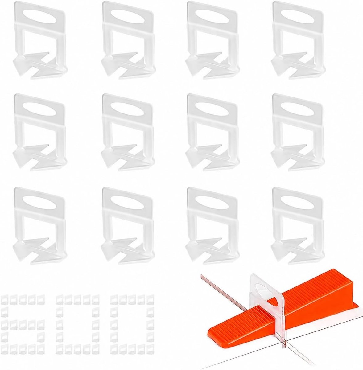 Professioneel Tegel Nivelleersysteem met 600 1mm Spacers voor Perfecte Tegelinstallatie en Vloeren