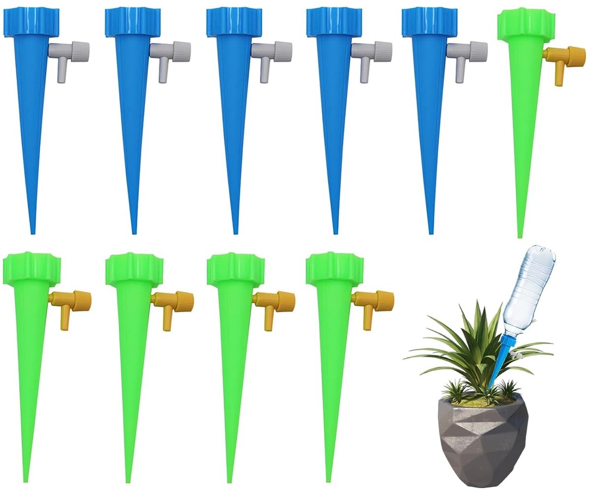 Automatisch Irrigatiesysteem voor Vazen - Set van 10 Druppelsystemen voor Binnen- en Buitenplanten, Geschikt voor Alle Flessen