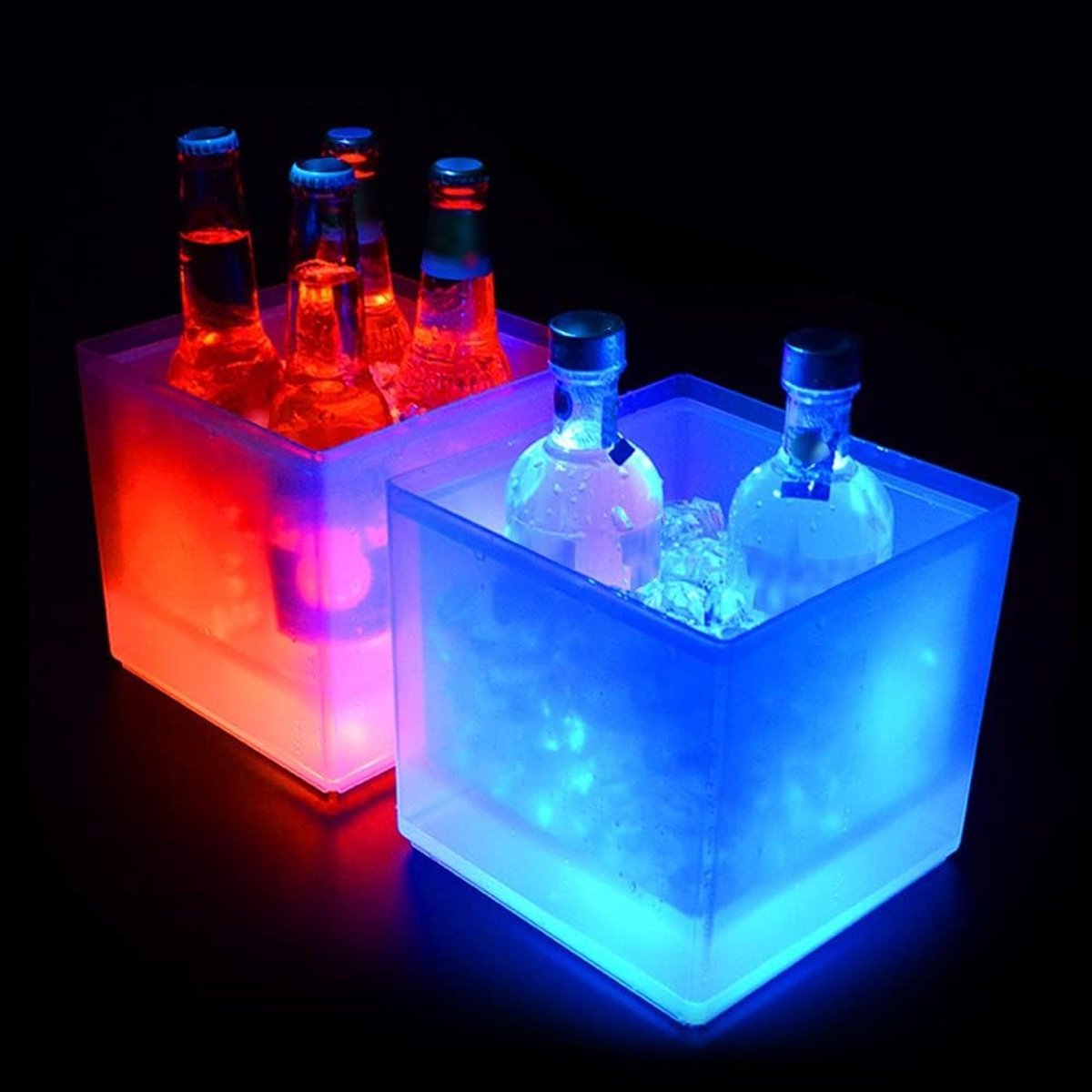 Led IJsemmer met Automatische Kleurverandering, 3.5L Champagne Koeler voor Feesten, Waterdicht en Draagbaar voor Thuis en Bargebruik