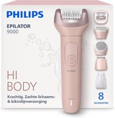 Philips Epilator Series 9000 – Draadloos Wet & Dry Elektrisch Epileerapparaat, Haarverwijdering voor Benen, Lichaam en Bikinilijn, met ProGuide, 8 Accessoires, 60 min. Gebruikstijd, Model BRE719/00