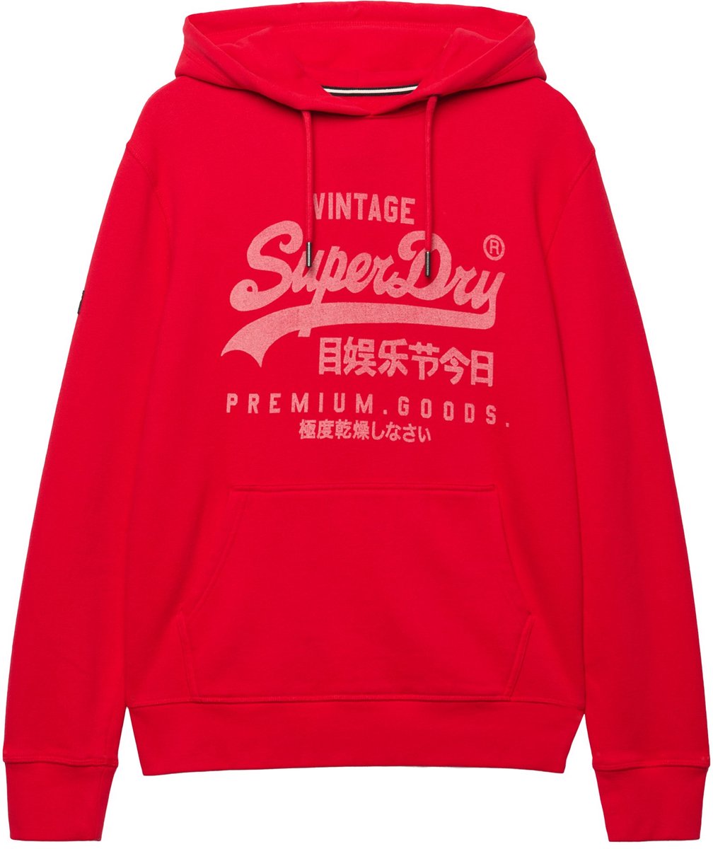 Superdry Vintage Logo Classic Hoodie Relaxed Pasvorm Heren Hoodies Rood