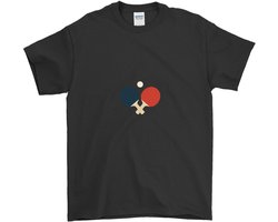 Ping Pong Shirt – Twee Gekruiste Pingpongrackets – Sport Outfit – Unisex T-Shirt voor Dames & Heren – Sport Cadeau