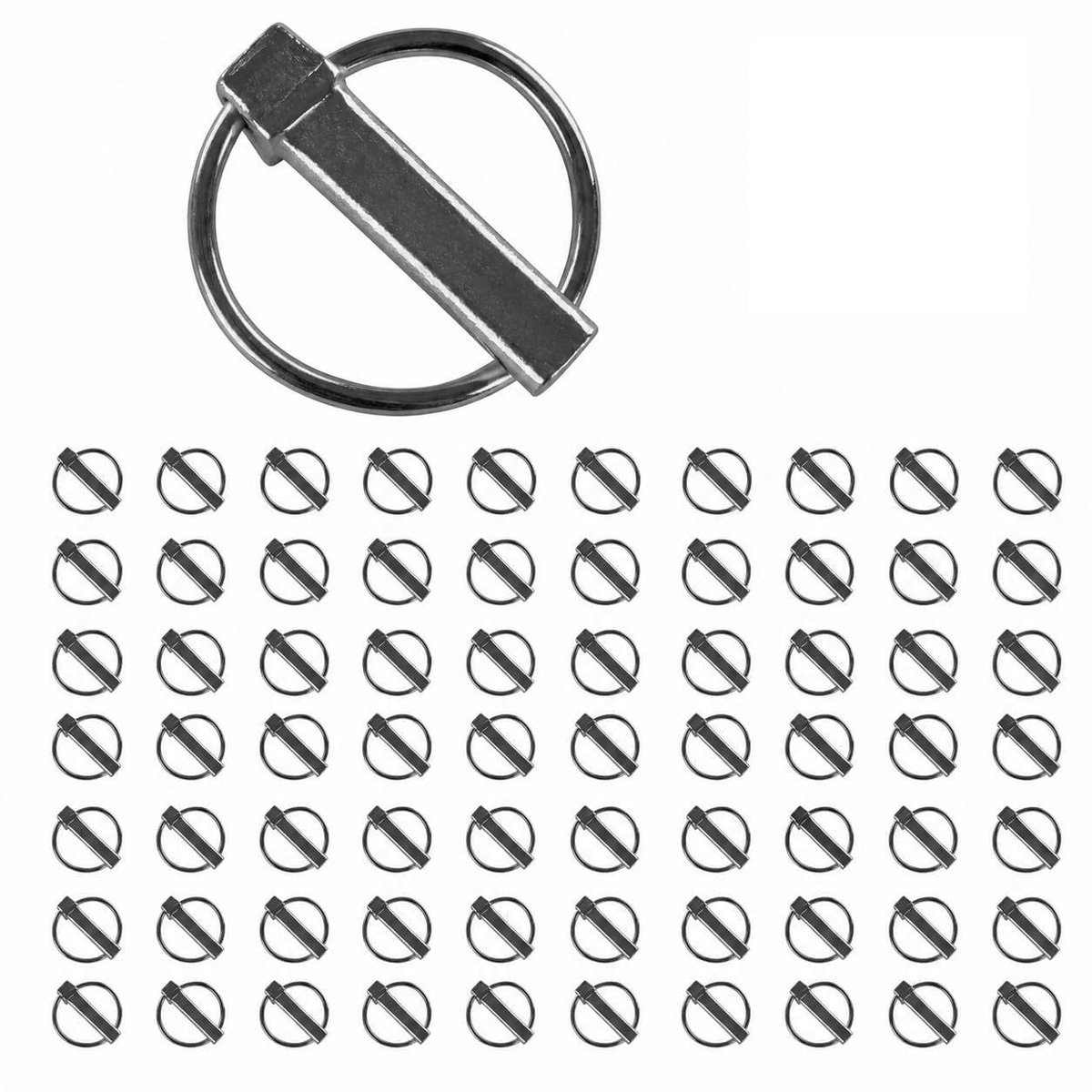50 x klapspeld | 4,5 x 40 mm | dikke laag gepassiveerd | wit verzinkt | zekeringselement | machinebouw | voertuigbouw | lagerbeveiliging | onderdelen
