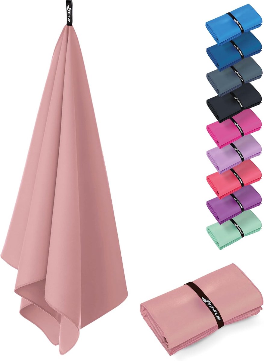 Handdoeken - compact, ultralicht & sneldrogend - de perfecte sporthanddoek, strandlaken en reishanddoek (1x 200x90cm, Dusty Pink)