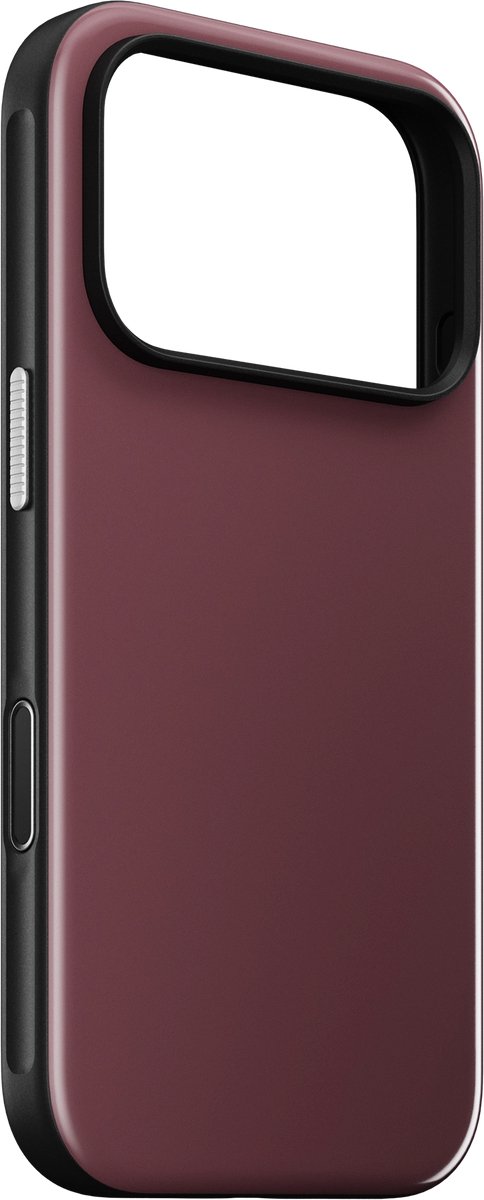 Nomad Sport hoesje iPhone 18 Pro – Bescherming tegen vallen van 2,5 meter – Compatibel met MagSafe en Qi opladen – Verwisselbare oranje zijknoppen - Rood