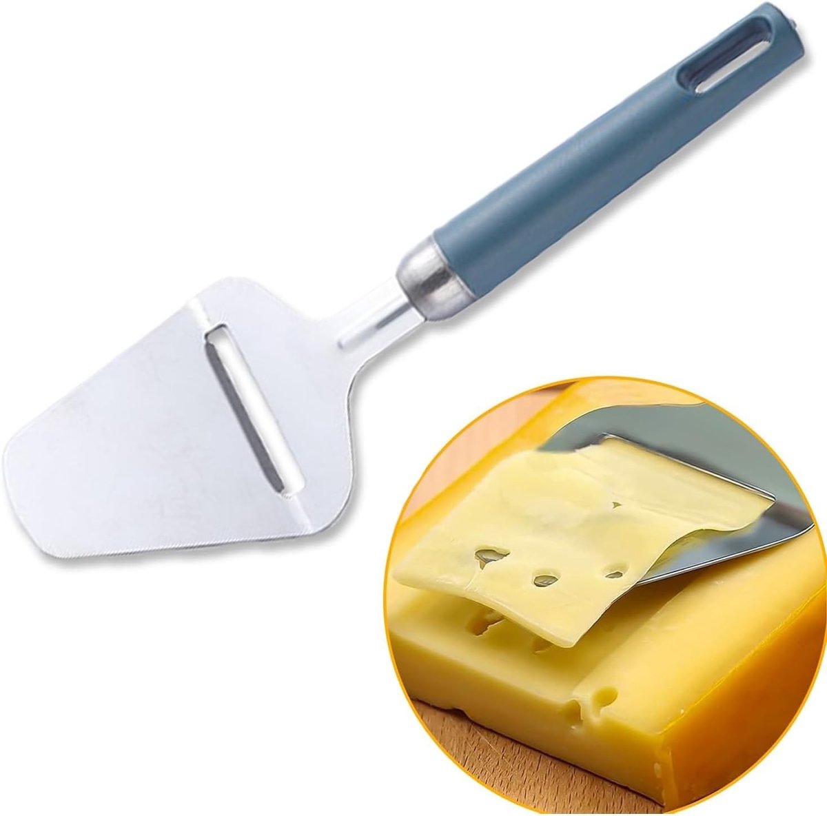 Kaasmes van roestvrij staal voor het snijden en schrapen van kaas, ideaal voor semi-harde kaas, keuken gereedschap voor kaasliefhebbers