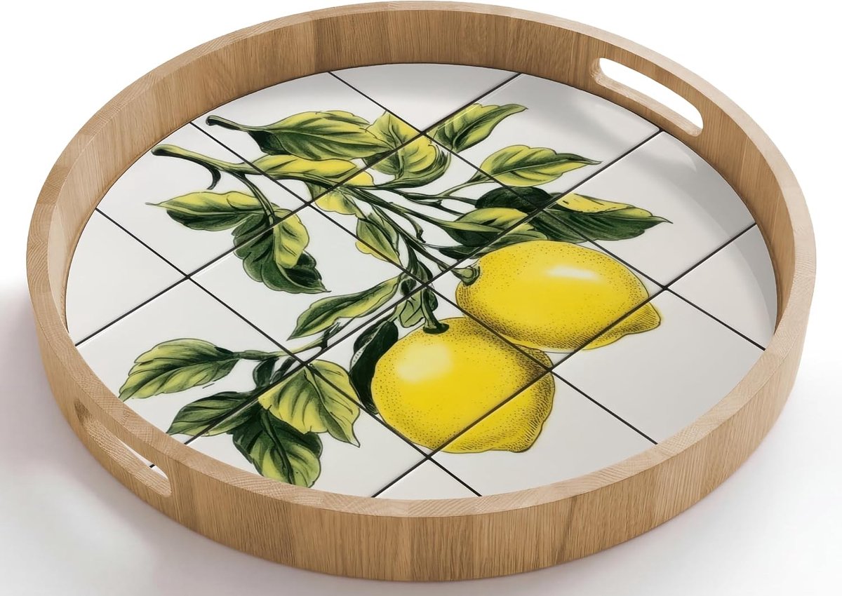 Houten Dienblad Met Handgrepen Eikenhout Krasbestendig