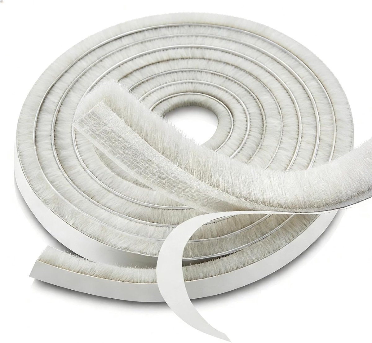 9 M Borstelafdichting Zelfklevend Wit Deurborsteldichting 9 mm (B) x 15 mm (D) Dichtingsborstel Zelfklevend Deurafdichting Borstelafdichting Rolluik voor Ramen Deuren Kledingkasten