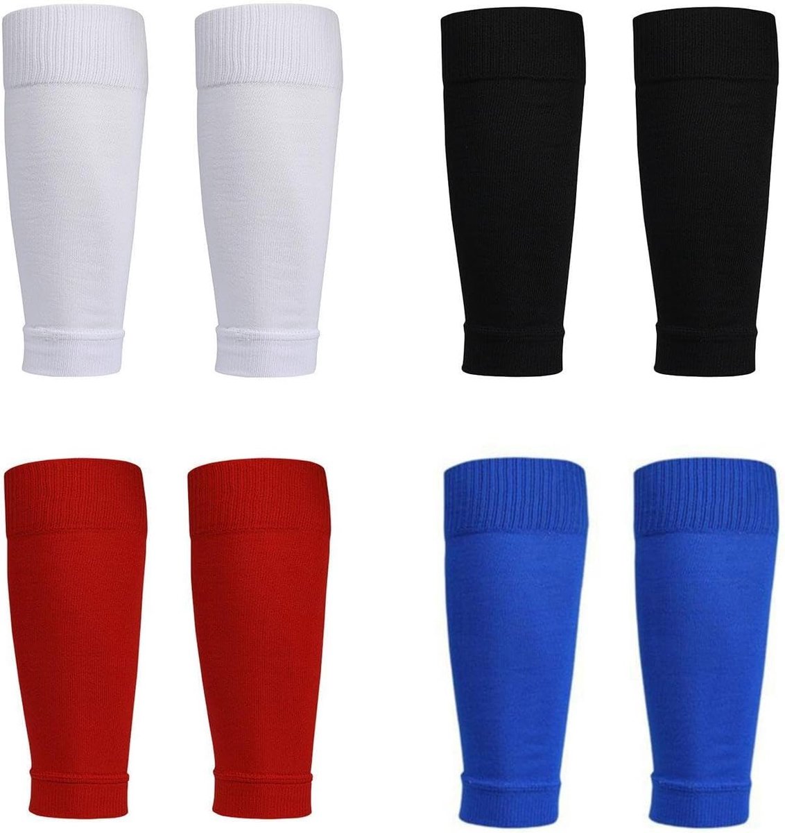 4 paar voetbalsokken voor kinderen, leggings voor kinderen, elastische leggings, zwart, M