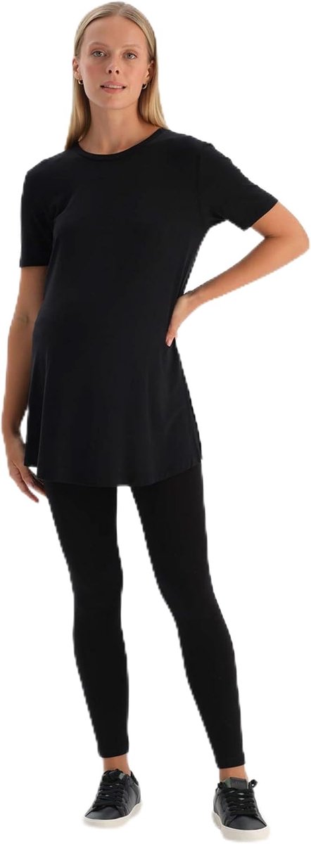 Leggings Black Gebreide Regular High Waist Supreme Lange Leg Leggings