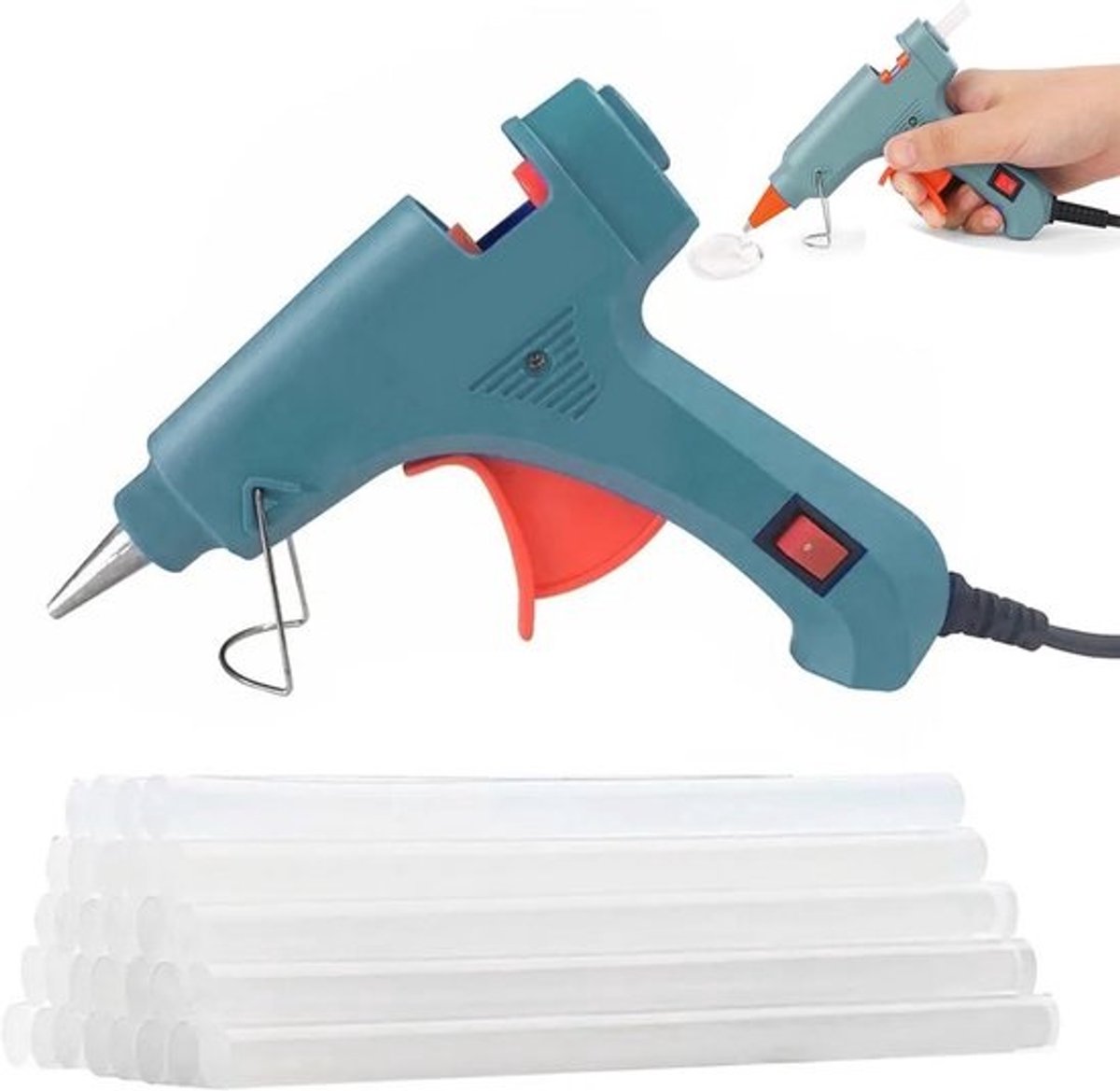 Mini Lijmpistool 30W met 30 Lijmsticks - Ideaal voor Klussen en Creatief Werk