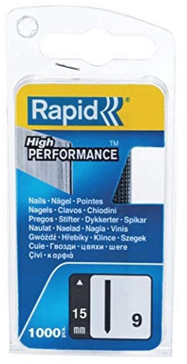 Pin-nagels 9, 15mm zonder kop, 1000 stuks - Voor handtackers en pneumatische tackers